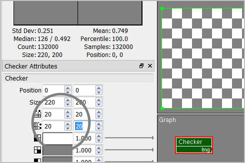PixaFlux Checker Column and Line Size reduced